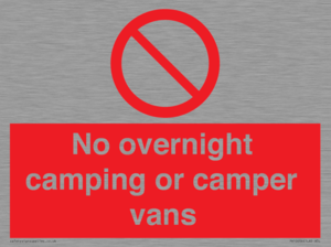 No overnight camping or camper vans